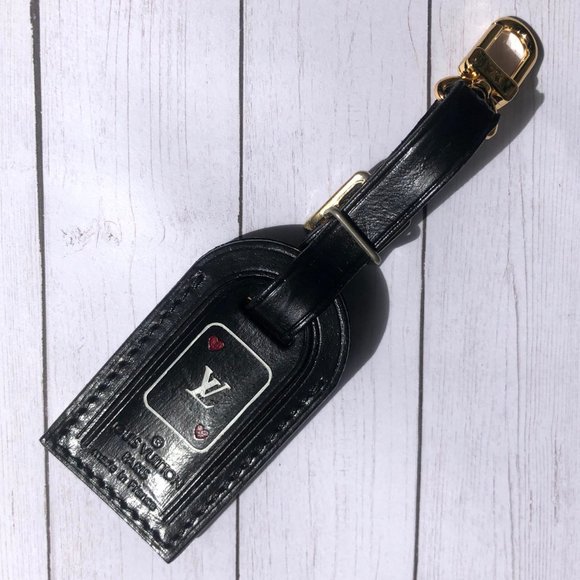 Small Leather Luggage Tag Custom LV Queen of Heart - Picture 1 of 5